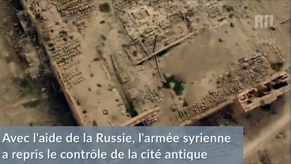 La cité de Palmyre vue du ciel, reprise par l'armée syrienne