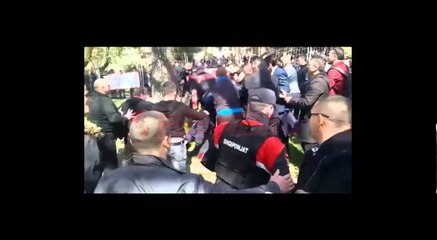 Opozita proteston tek liqeni shkatërron rrethimin përplasen me policinë, Bashkia: Tufë vulgare!