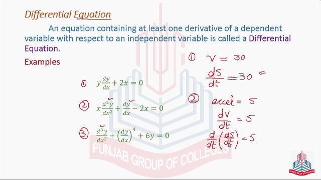 Differential Equation , Order of Differential Equation & Degree of Differential Equation