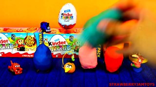 Play Doh Angry Birds Kinder Surprise Hello Kitty Cars 2 Spongebob Surprise Eggs
