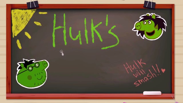 Peppa Pig español HULK Smash Family Cartoon english episodes! For Kids Super George