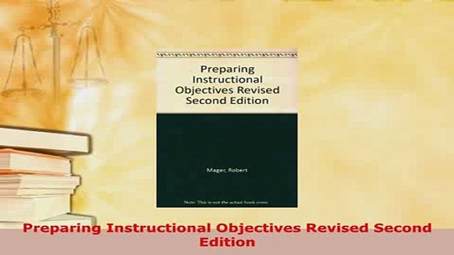Download Preparing Instructional Objectives Revised Second Edition PDF Full Ebook