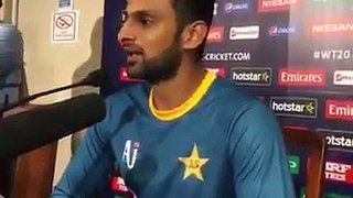 Shoaib Malik explaining why Pakistan beaten by India