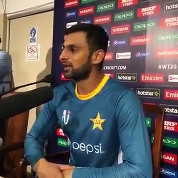 Shoaib Malik explaining why Pakistan beaten by India
