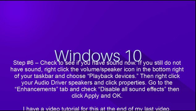 Windows 10 - Audio Driver Missing-Not Installed Fix - Method