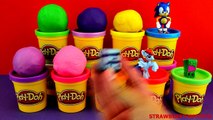 Shopkins Play Doh MLP Sonic The Hedgehog LPS Peppa Pig Spongebob Surprise Eggs StrawberryJamToys