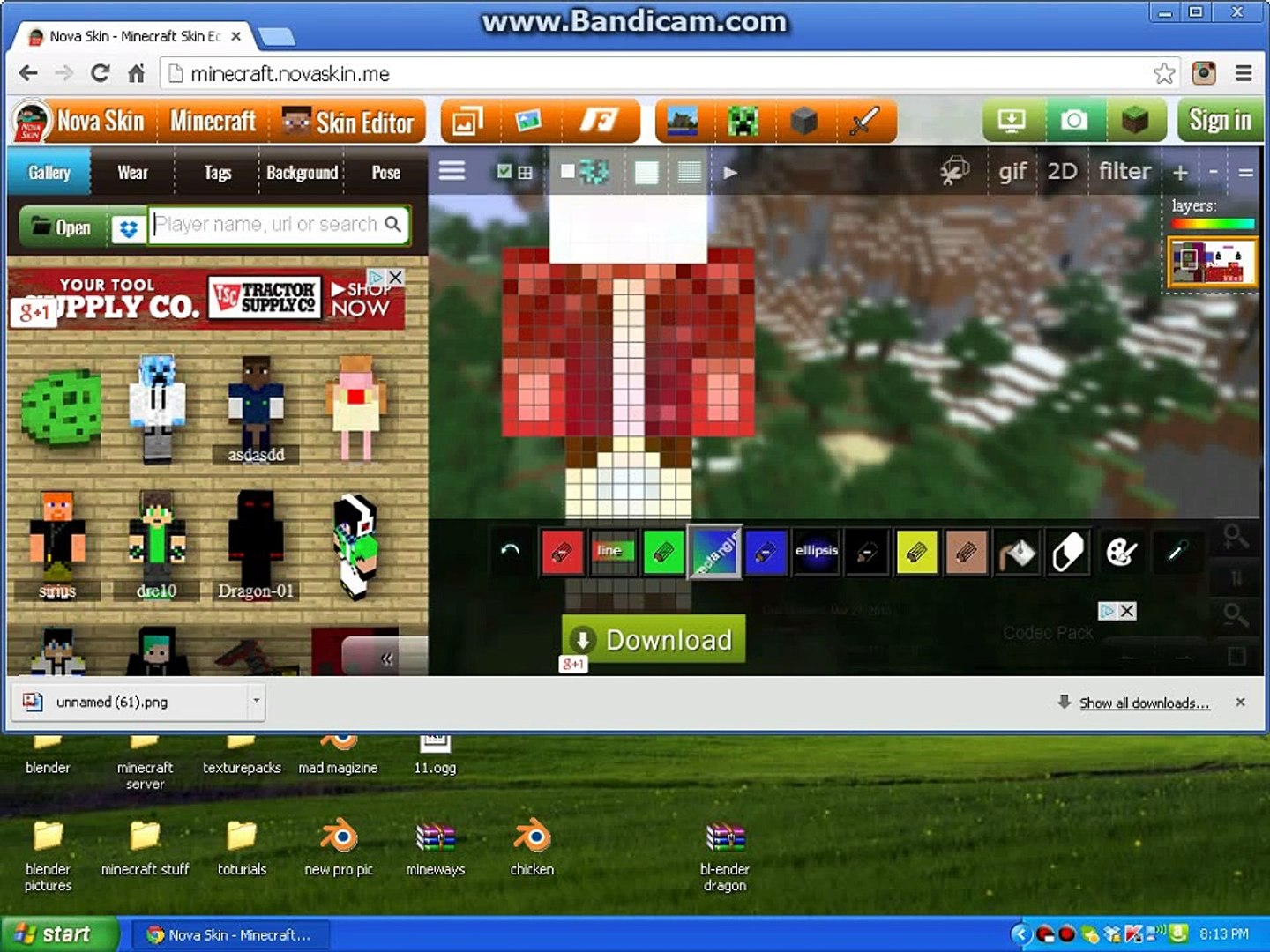How To Import Your Or Others Skins Into Blender Video Dailymotion