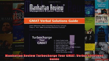 Manhattan Review Turbocharge Your GMAT Verbal Solutions Guide