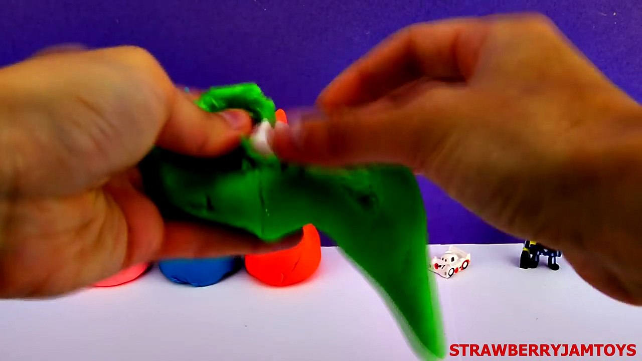 Shopkins Play Doh Frozen Spiderman Cars 2 Spongebob Hello Kitty Surprise Eggs StrawberryJamToys