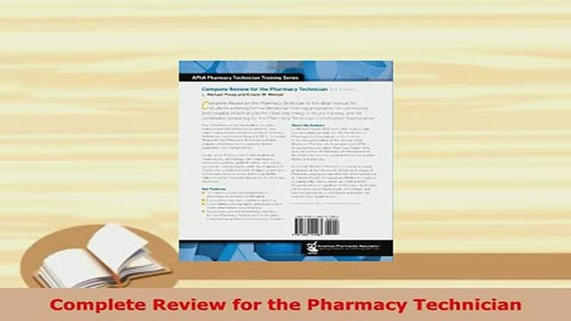 Download Complete Review for the Pharmacy Technician Free Books