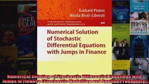 Numerical Solution of Stochastic Differential Equations with Jumps in Finance Stochastic