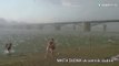 Siberian beach-goers hit by hail-storm