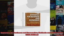 Statistics for Business and Economics Methods and Applications Fifth Edition