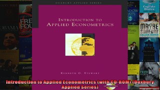 Introduction to Applied Econometrics with CDROM Duxbury Applied Series