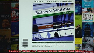 Business Statistics Student Value Edition 3rd Edition