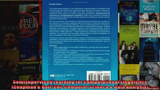Semisupervised Learning for Computational Linguistics Chapman  HallCRC Computer Science