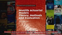 Nonlife Actuarial Models Theory Methods and Evaluation International Series on Actuarial