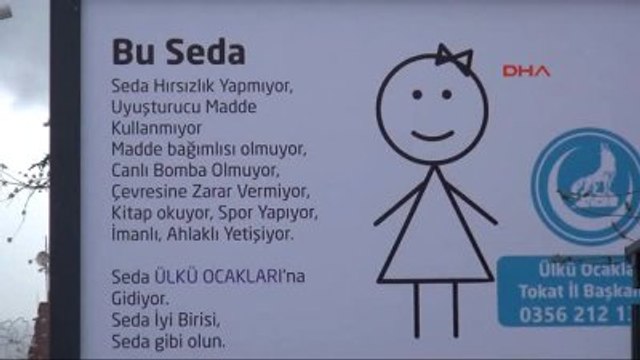 Tokat?ta Ülkü Ocakları'ndan İlginç Afiş