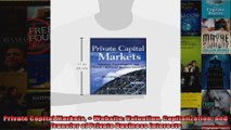 Private Capital Markets  Website Valuation Capitalization and Transfer of Private