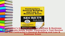 PDF  Contractors General Building and Law  Business Exam Secrets Study Guide Contractors Download Full Ebook