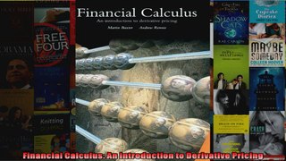 Financial Calculus An Introduction to Derivative Pricing