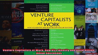 Venture Capitalists at Work How VCs Identify and Build BillionDollar Successes