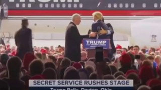 Secret Service agents Protect Donald Trump at Trump Rally in Dayton Ohio