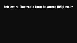 Read Brickwork: Electronic Tutor Resource NVQ Level 2 PDF Free
