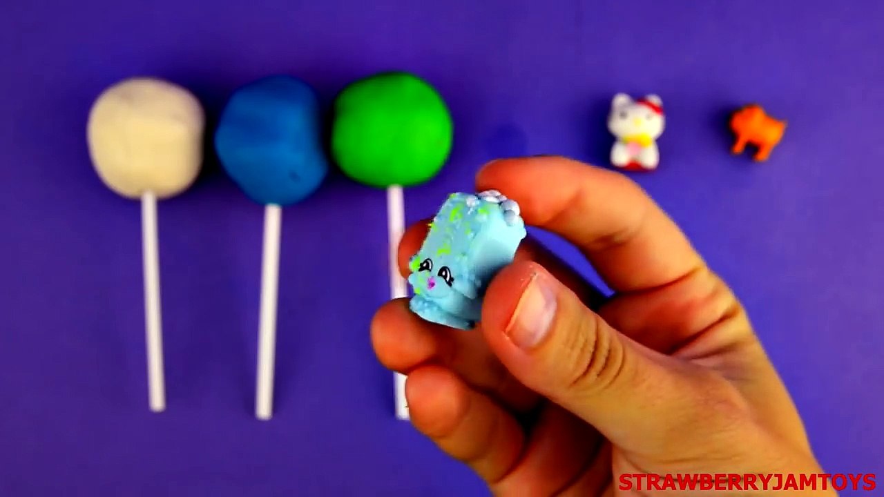 Spiderman Play Doh Shopkins Hello Kitty Cars 2 Adventure Time Lollipops Surprise Eggs StrawberryJamT