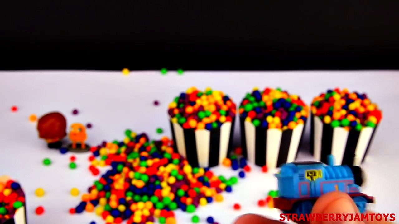 Spiderman Play Doh Shopkins MLP Cars 2 Angry Birds Rainbow Dippin Dots Surprise Eggs by StrawberryJ