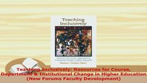 PDF  Teaching Inclusively Resources for Course Department  Institutional Change in Higher PDF Book Free