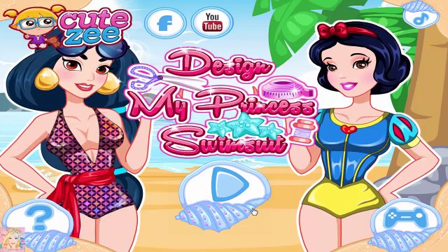 Design My Princess Swimsuit - Princess Elsa Anna Rapunzel Ariel Snow White Dress Up for Be