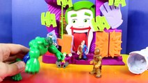 Hulk Is Controlled With Scarecrows Neurotoxin To Destroy Imaginext Batman & Robin Batcave Joker