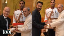 Padma Awards 2016 Un Cut Ajay Devgn Anupam Kher And Madhur Bhandarkar Honoured