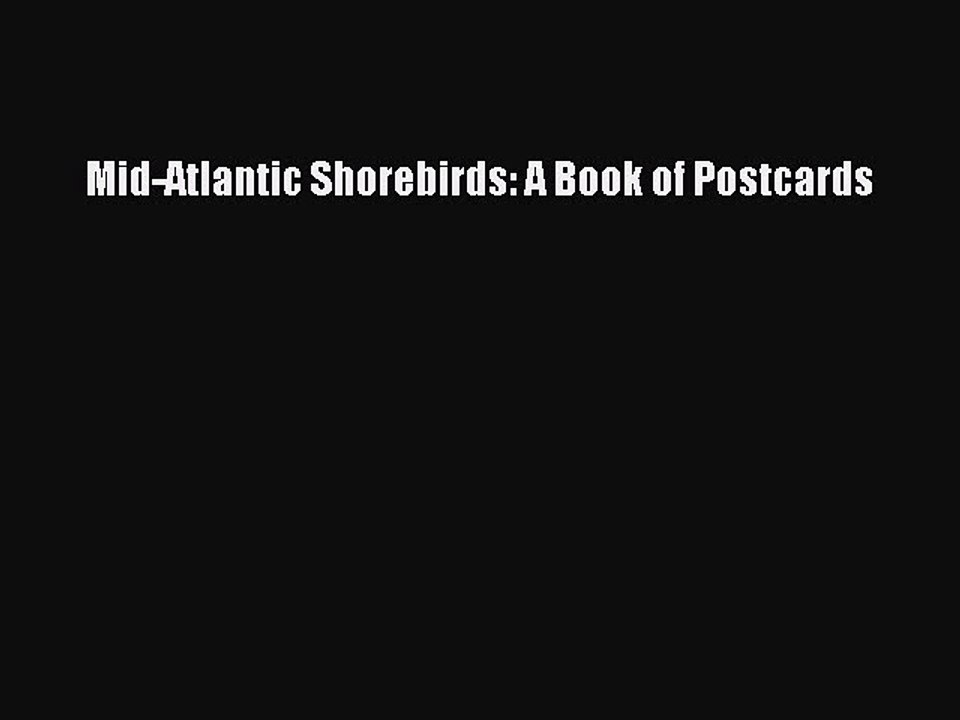 Read Mid-Atlantic Shorebirds: A Book of Postcards Ebook Free