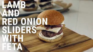 Lamb and Red Onion Sliders with Feta-Tastemake