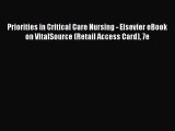 PDF Priorities in Critical Care Nursing - Elsevier eBook on VitalSource (Retail Access Card)