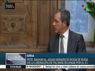 Bashar Al Assad da gracias a ejército ruso por su apoyo contra Daesh