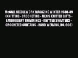 [Download] McCALL NEEDLEWORK MAGAZINE WINTER 1938-39 (KNITTING - CROCHETING - MEN'S KNITTED