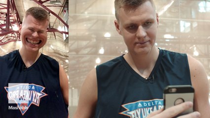 He snaps, he scores: Kristaps Porzingis learns to Snapchat like a pro