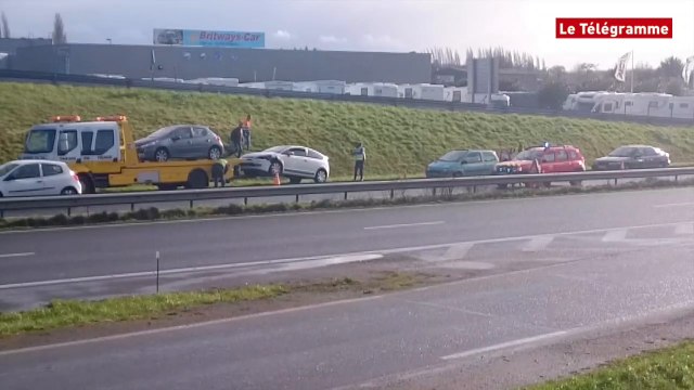 RN 12. Trois collisions, sept blessés et d’importants bouchons