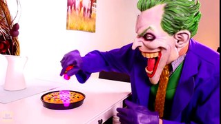 Spiderman & Frozen Elsa vs Joker! Pizza Prank! Funny Superheroes in Real Life )