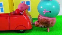 Peppa Pig e George Caem do Reboque do Vovô Cão! Em Português. Novelinha Brinquedos Pepp