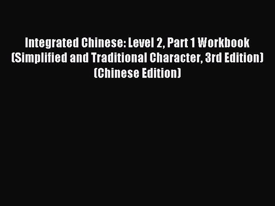 integrated chinese level 2 part 1 pdf download