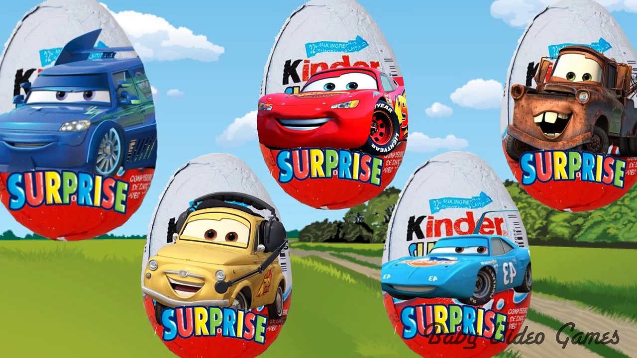Kinder Surprise Lightning McQueen Nursery Rhymes Video