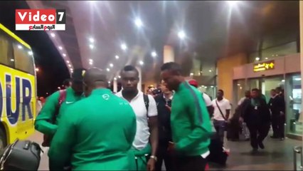 لحظات وصول نيجيريا استعداداً لمواجهة الفراعنة