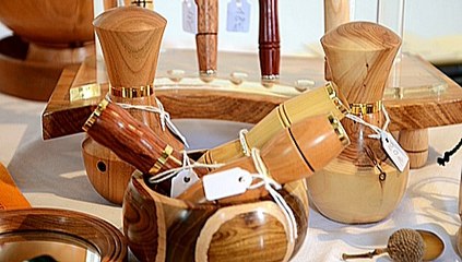 Tournage sur bois - Exposition USSEAU juin2014 - Club de Pérignac