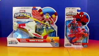 Playskool heroes Marvel's Falcon Talon Copter Saves Spider-man Spiderbike From Rhino Hobgoblin