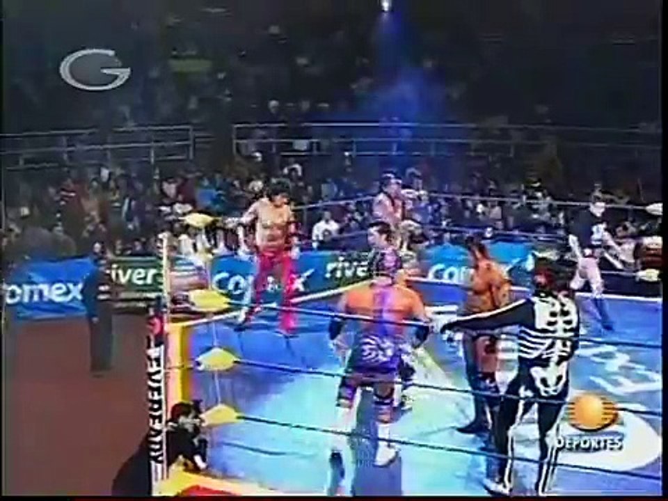 AAA-SinLimite 2009-01-31 Chalco de Covarrubias 06 El Mes?as, La Parka & Silver King vs. Kenzo Suzuki, Nicho el Millonario & Joe L?der