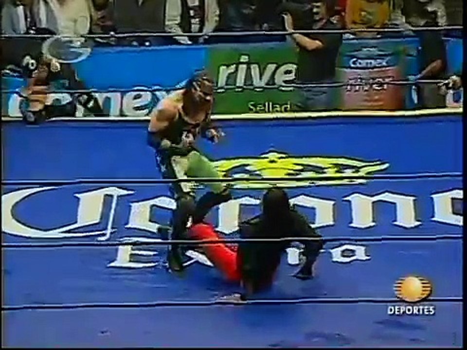 AAA-SinLimite 2009-02-09 Tlaxcala 04 Silver King, La Parka & X-Pac vs. El Zorro, Nicho el Millonario & Joe L?der